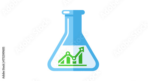 Lab Insights: Analysis of Growth Trends Displayed in Erlenmeyer Flask Graphic