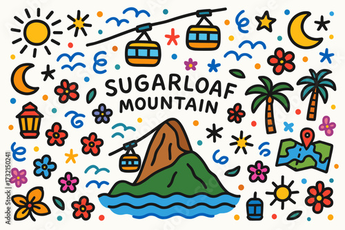Travel and tourism flat icon set. vacation, adventure symbols in colorful flat style.