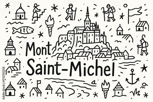 Landmarks and adventure line icon set. historic sites, travel exploration icons collection