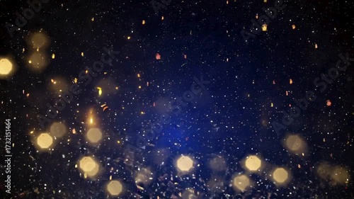 Magical 2026 New Year background with fireworks confetti and bokeh lights