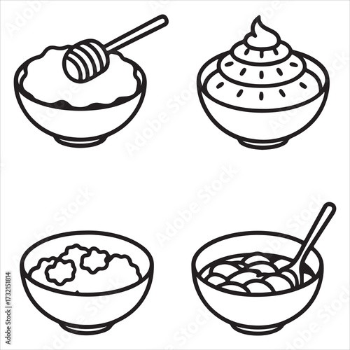 A Wholesome Nutritious Oatmeal Porridge Breakfast, a Gluten Free Superfood Comfort Food Bowl with Natural Honey Providing Slow Energy for a Healthy Start