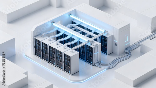 3d render of a modern factory
