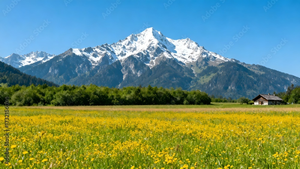 Fototapeta premium swiss alpine meadow