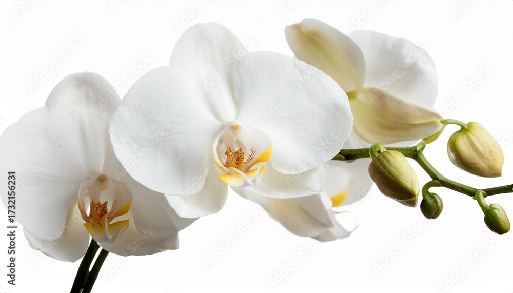 Fototapeta premium White Orchid Isolated