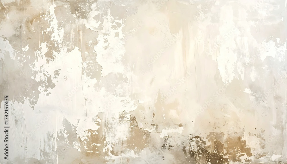 Fototapeta premium Aged, mottled wall surface in light beige and tan tones