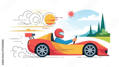 vector illustration of a boat