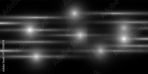 Colorful light trails, long time exposure motion blur effect. Red and blue glowing neon lights lines. Red blue special effect, speed police line. Magic of moving fast lines. Vector IllustrationPrint