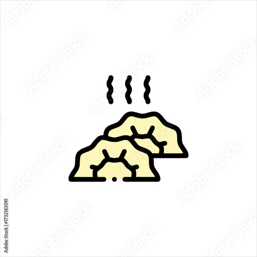 Steaming dumplings sit ready to eat on a white plate, showcasing the delicious simplicity of asian cuisine and culinary traditions.