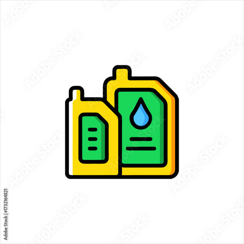 Two containers of motor oil sitting side by side representing lubrication and automotive maintenance, conveying a sense of mechanical care and efficiency.