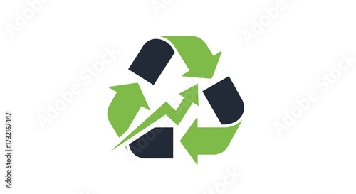 Ecological innovation: a symbol depicting growth within the recycling cycle paradigm