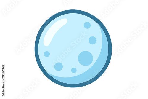 Snow ball symbol flat icon vector cartoon illustration with transparent background, winter cold weather, ice sphere, snow globe, ball design, seasonal icon, cold climate element