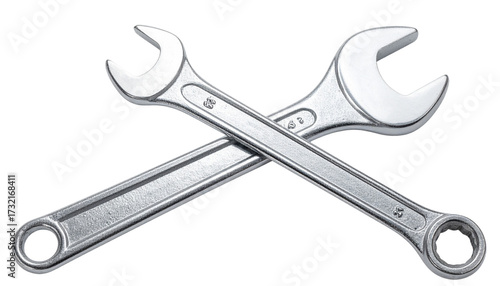 adjustable wrench isolated on white