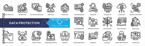 Line - Data Protection Icon Collection