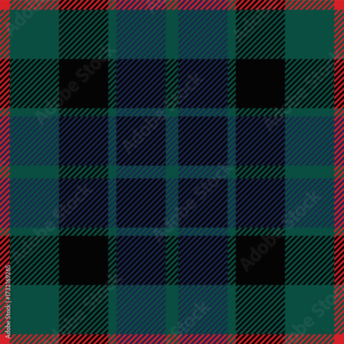 Gunn tartan plaid. Scottish pattern fabric swatch close-up. 