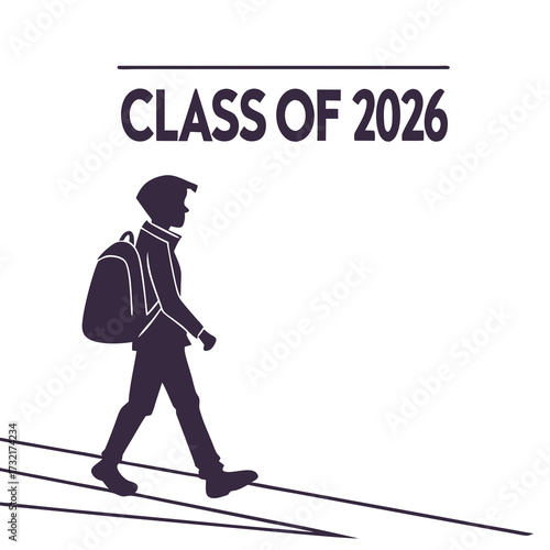 Illustration of a student from the class of 2026