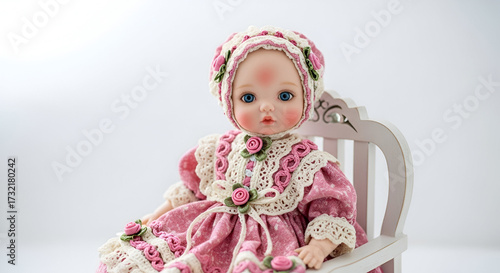 little girl in a pink dress