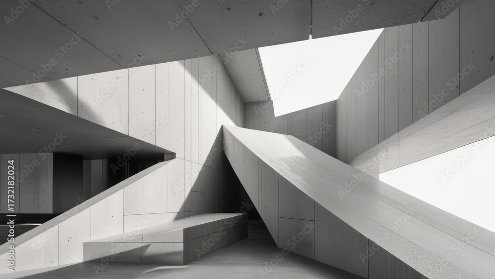 Fototapeta premium Futuristic Concrete Geometry