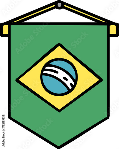 brazil national flag hanging banner