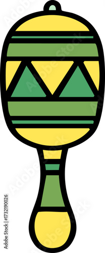 brazilian maraca traditional musical  instrument