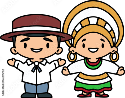 brazil couple in traditional clothing