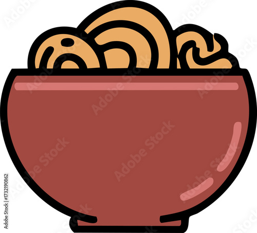 noodles in a simple bowl