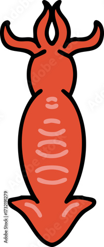 a fresh japanese seafood squid