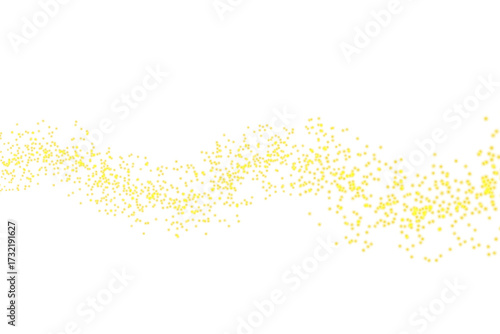 波のように連なる金色の光の粒が輝く幻想的な背景 | Glowing Golden Light Particles Flowing in a Wave Pattern