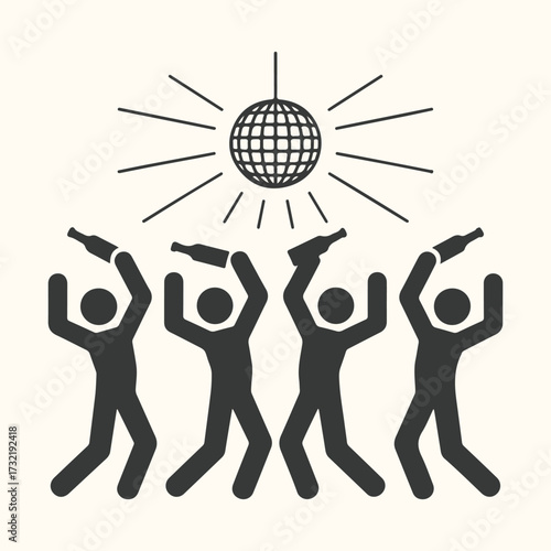 Art of stylized silhouette of a pine tree with exposed roots on the bank of a body of water, featuring a wavy surface and horizontal lines representing ripples, set against a plain background