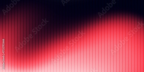 Abstract background of wave red gradient fractal glass with noise and grainy texture