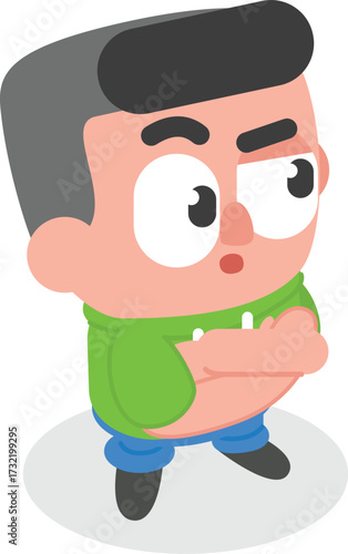 boy vector illustration for app or website purposes