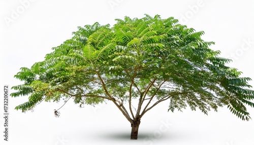 Siamese Neem Tree Azadirachta Indica Juss Isolated On White Background