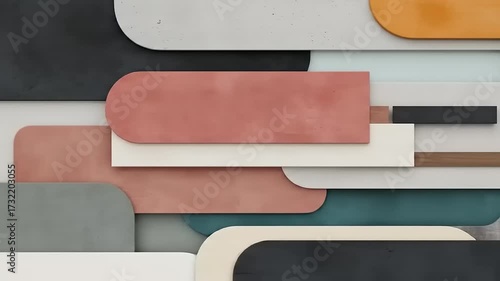 Abstract Geometric Shapes Background with Pastel Colors and Modern Design.