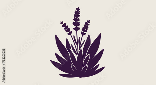 Purple lavender graphic