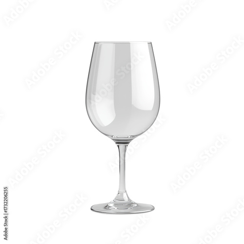 Clear Wine Glass on Transparent Background for Beverage Photography