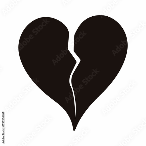 Symbolic representation of a broken heart expressing emotional distress and vulnerability