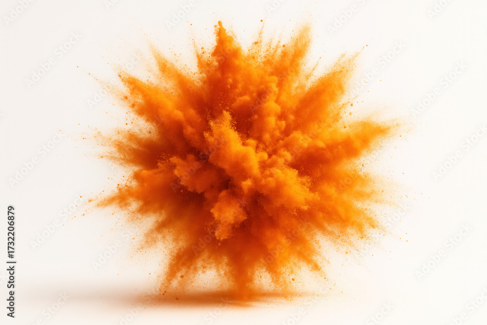 Naklejka premium Orange powder explosion.
