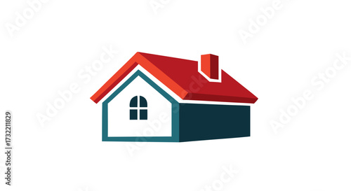 Real estate house logo design. A modern vector graphic symbol for a construction company, property agency, or realty business.