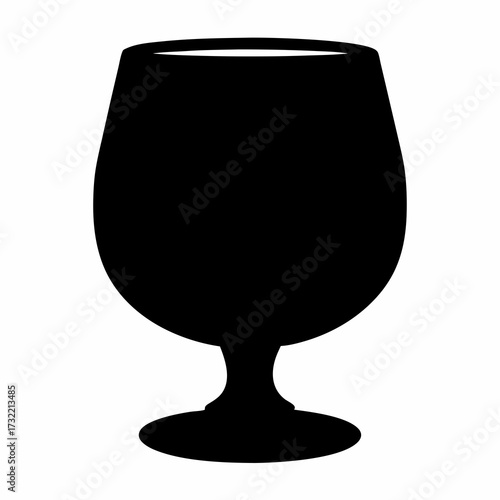 Elegant silhouette of a snifter glass, showcasing refined design and sophistication