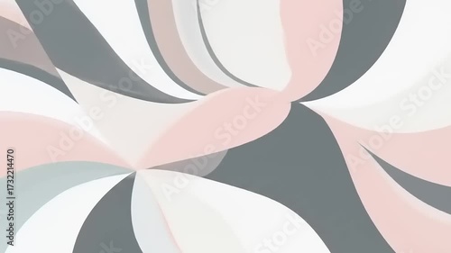 Abstract Swirls of Pink, Gray, and White, Modern Artistic Design.