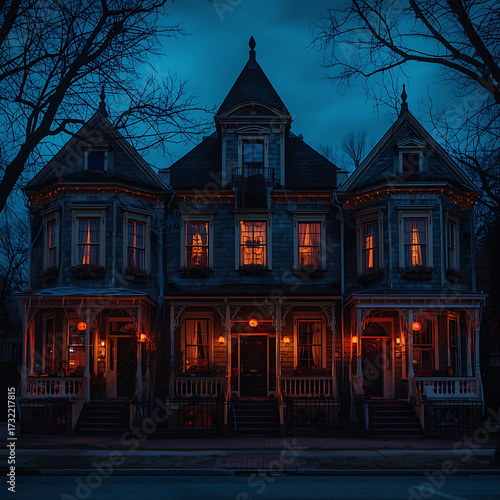 old house in the night