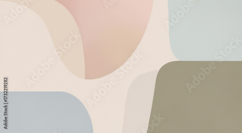 Modern soft abstract shapes background illustration template