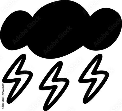 Cloud with Thunderbolt