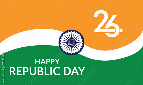 Banner design of happy Indian republic day template. bharat