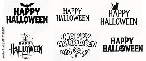 vector happy halloween greeting