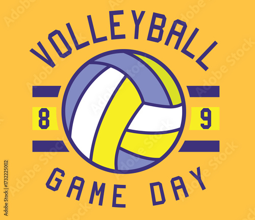 Volleyball game day vector
