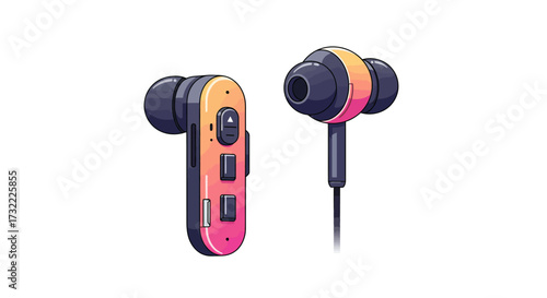 Wireless Earbuds with Integrated Player and Gradient Design.