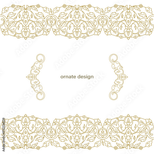 Vector set frames for design template. Floral borders. Ornate decor for save the date, birthday, greeting card, wedding invitation, leaflet, poster, certificate, thank you message.