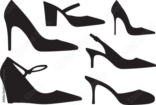Black high heel shoe collection shoes pumps