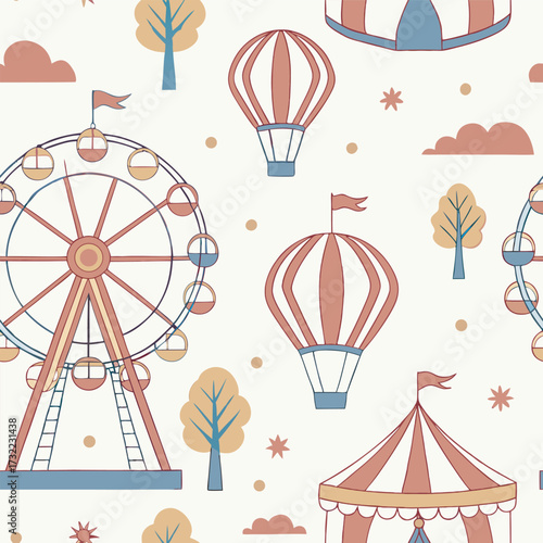 Kids element pattern for print use