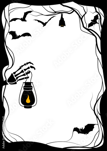 Haunted Frame with Skeleton